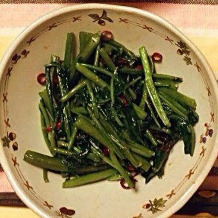 おうちでできる♪ 空芯菜の炒め物